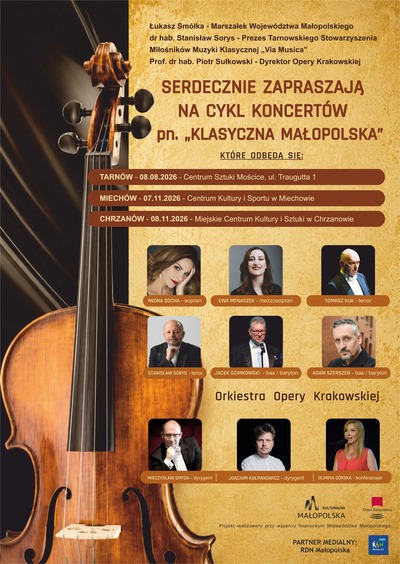 Plakat wydarzenia KONCERT KLASYCZNA MAŁOPOLSKA